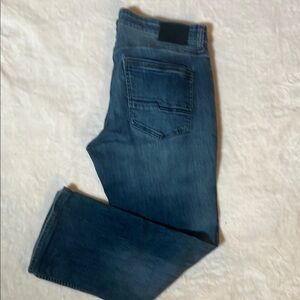Outpost Makers Men’s Blue Straight-Leg Jeans Size 34x26 Hemmed